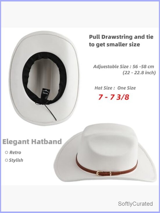 Wide Brim Cowboy Hat, One Size, Suede, Adjustable main image 5